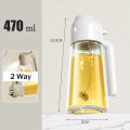 2in1 470ml Glass Spray Oil Sprayer Bottle Spray Oil Dispenser Oil Jar Cruet BBQ Kitchen Cooking Roasting Picnic Kitchen Tools.