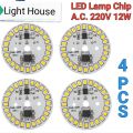 LED Lamp Chip AC 220V 12W White DOB. 