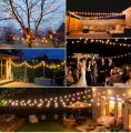 AVANLO LED Outdoor String Lights, 102FT Garden String Lights Mains Powered, Festoon Lights with 55 Bulbs for Indoor & Outdoor Décor Wedding Patio Cafe Party. 