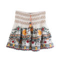 European And American Style Autumn New Women Clothing V-neck Loose Retro Heavy Embroidery Bat Shirt Top Skirt Street Style Suit. 