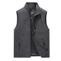 FGKKS Spring New Men Waistcoat Outdoor Leisure Solid Color Vest Young Middle-aged Photography Fishing Casual Vest Jacket Male. 