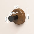 1-4pcs Wall Walnut Wood Hooks Self-adhesive Key Towel Hanger Rack Bathroom Robe Hangers Towel Coat Storage Holder Kitchen Hooks. 