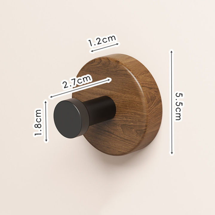 1-4pcs%20Wall%20Walnut%20Wood%20Hooks%20Self-adhesive%20Key%20Towel%20Hanger%20Rack%20Bathroom%20Robe%20Hangers%20Towel%20Coat%20Storage%20Holder%20Kitchen%20Hooks%20-%20Image%206