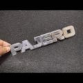 PAJERO monogram Logo Emblem (1 Pis) 3D Sticker Nickel Plastic Car accessories Decoration Item. 