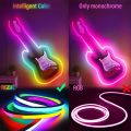 LED Strip with Remote & App, RGB+IC Neon Strip Lights, Flexible Light for Gaming Room, Bedroom Decor Lights, Vibrant Neon Light,. 