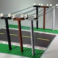 5pcs Black Spider Silk Rope Connectors, 23.5cm Building Bricks Chain Building Block 14226 63141 Accessories High-Tech MOC Blocks.