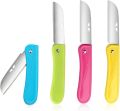 fruit knife small,New Foldable Fruit Knife Set,paring knife set of Exquisite and Beautiful,Small and Easy to Carry,suitable for Most Types of Vegetables and Fruits,4 Pieces(red, Blue,green,yellow). 