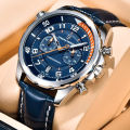 PAGANI DESIGN New 44MM  Men Watch Sapphire Glass Waterproof Luminous Leather Multi Functional Quartz Wristwatch Man . 