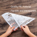 6 PCS DIY Craft Poppy Tropical Leaf Stencil for DIY Scrapbooking Stamping Album Crafts Decorative Paper Cards. 