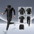 Men's Fitness Running Set Tight-Fit Quick-Dry Sportswear for Autumn Night Runs Training Cycling New Men's Clothing Gear. 