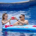 Inflatable Swimming Pool Floating Row Cuphole  Table Water Lounge Chairs Portable Water Hammock Sleeping Bed. 