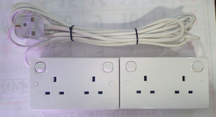 Heavy-duty Extension Cord - 5 Meter Wire Code Multi Plug - 13A Trailer Multi Socket