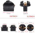 10pcs T10 Socket Dashboard Instrument Panel Socket T10 W5W 168 192 194 Twist Lock Wedge Bases Lamp Dash Bulb Plug.