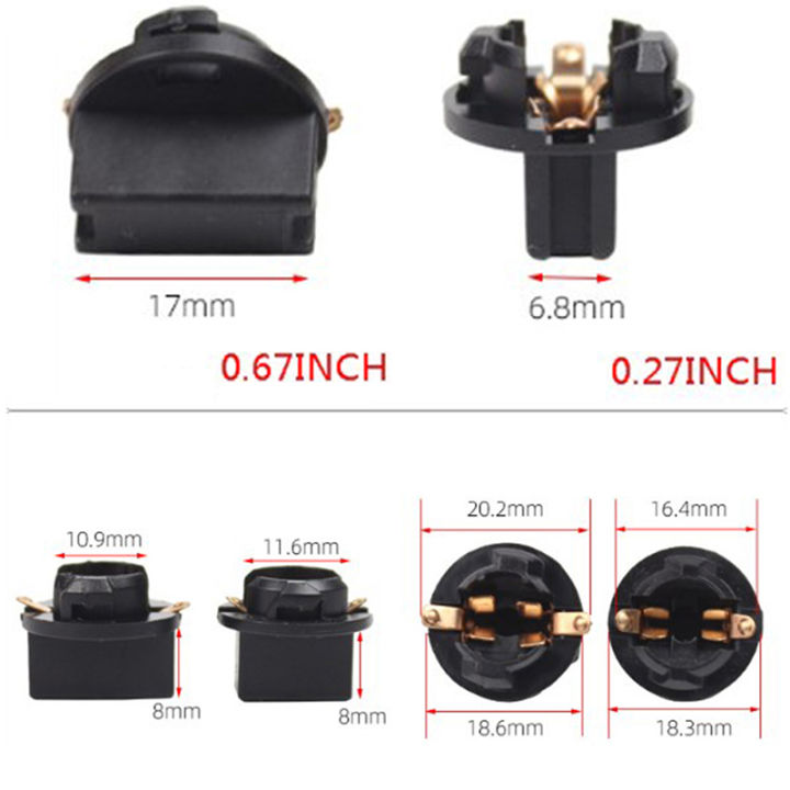 10pcs%20T10%20Socket%20Dashboard%20Instrument%20Panel%20Socket%20T10%20W5W%20168%20192%20194%20Twist%20Lock%20Wedge%20Bases%20Lamp%20Dash%20Bulb%20Plug%20-%20Image%206