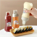 5-Hole Condiment Squeeze Bottles Transparent Sauce Dispenser With Nozzles For Mayonnaise Honey Kitchen Storage Container.