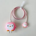 Cute IPhone Cable Protector Cover 18W 20W EU US Cartoon Charger Case Line Spiral Winder for IPhone 15 14 13 12 Pro Max. 