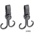 PU 2pcsleather baby bag stroller hook pram rotate 360degree rotatable cart organizer pram hook crochet stroller accessories. 