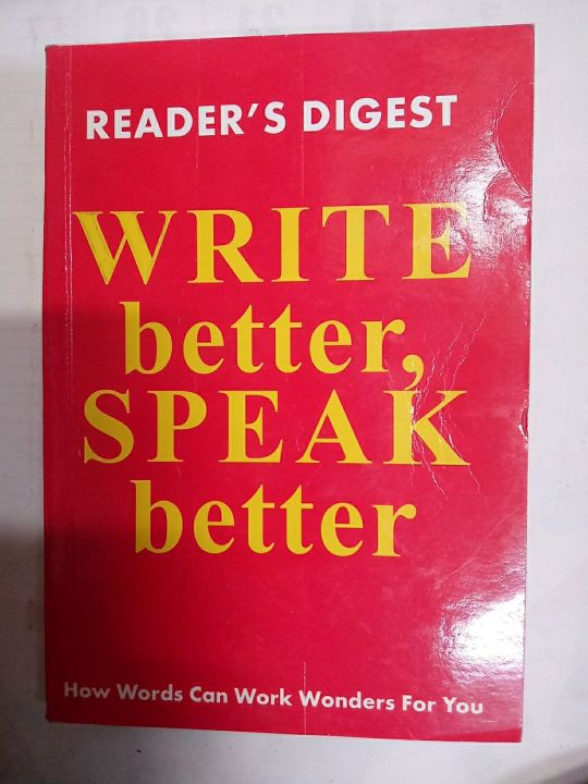 WRITE BETTER SPEAK BETTER BY READER'S DIGEST.