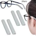 2 Pairs Glasses Anti-slip Black Cover Ear Hook Silicone Holder For Sunglasses Eyeglass Leg Temple Tips Black White Brown.