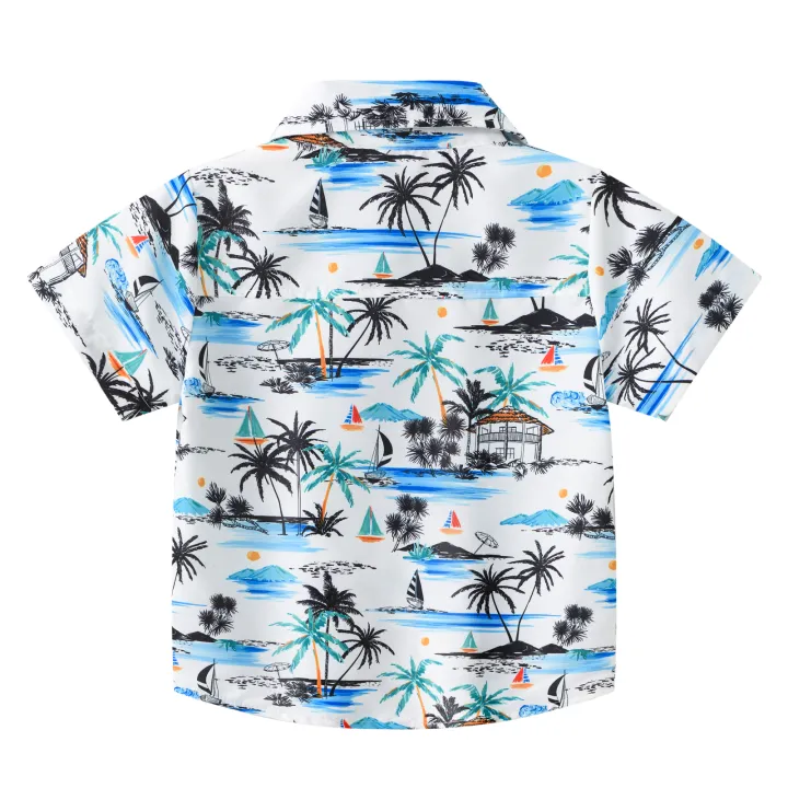 Beach%20wind%20holiday%20wind%20print%20casual%20boys'%20shirts%20Summer%20children's%20short%20sleeve%20fashion%20lapels%20cool%20coconut%20tree%20Korean%20shirt%20-%20Image%202
