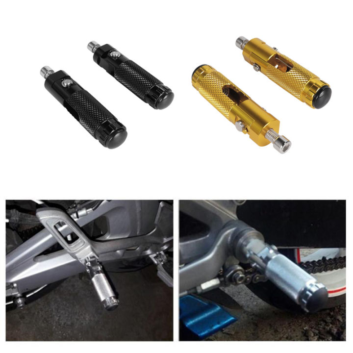 M8 Universal Motorcycle Motor Bike Folding Footrests Footpegs Foot ...