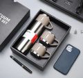 Hot and cool water Bottle with Glass Gift pack imported made Mat color. 