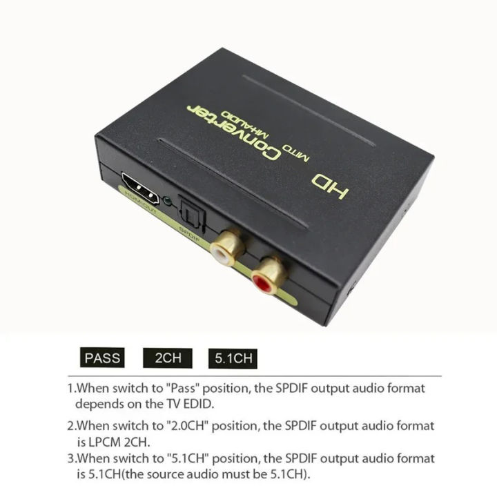 HDMI-compatible%20Audio%20Extractor%20Converter%20To%20HDMI-compatible%20SPDIF%20Optical%20RCA%20Adapter%205.1CH%20Format%20Output%20with%20USB%20Cable%20-%20Image%205