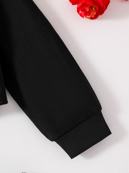 Girls%20Fashion%20Casual%202-Piece%20Set%20Black%20Lapel%20Long-Sleeved%20Letter%20Print%20Shirt%20Plaid%20Skirt%20Spring%20Autumn%20New%20-%20Image%205