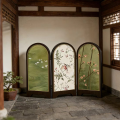 1:12 Scale Miniature Folding Small Screen, Suitable for Use as a Partition in Dollhouse, Study Room, Bedroom, Bathroom. 