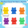 Counting Bears Matching Games Color Sorting Bowls Tweezers Preschool Learning Education Montessori Gift Toys for Kids Girls Boys. 