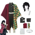 Anime Demon Slayer Tomioka Giyuu Cosplay Costume Adult Men Kimono Uniform Outfits Halloween Carnival Stage Perform Clothes. 