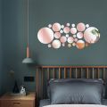 26PCS Geometric Circular Crystal Mirror Wall Sticker DIY Bedroom, Living Room Decoration, Home Decoration. 