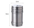 Stainless Steel Salt Pepper Shaker Spice Seasoning Jar Condiment Bottle Toothpick Box with 3 Variety Holes 180ml. 