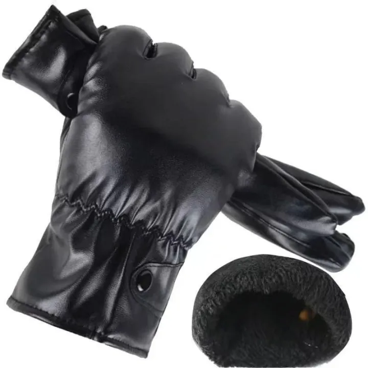 Winter%20Fashion%20Black%20PU%20Leather%20Gloves%20Male%20Thin%20Style%20Driving%20Leather%20Men%20Gloves%20Non-Slip%20Full%20Fingers%20Palm%20Touchscreen%20-%20Image%203