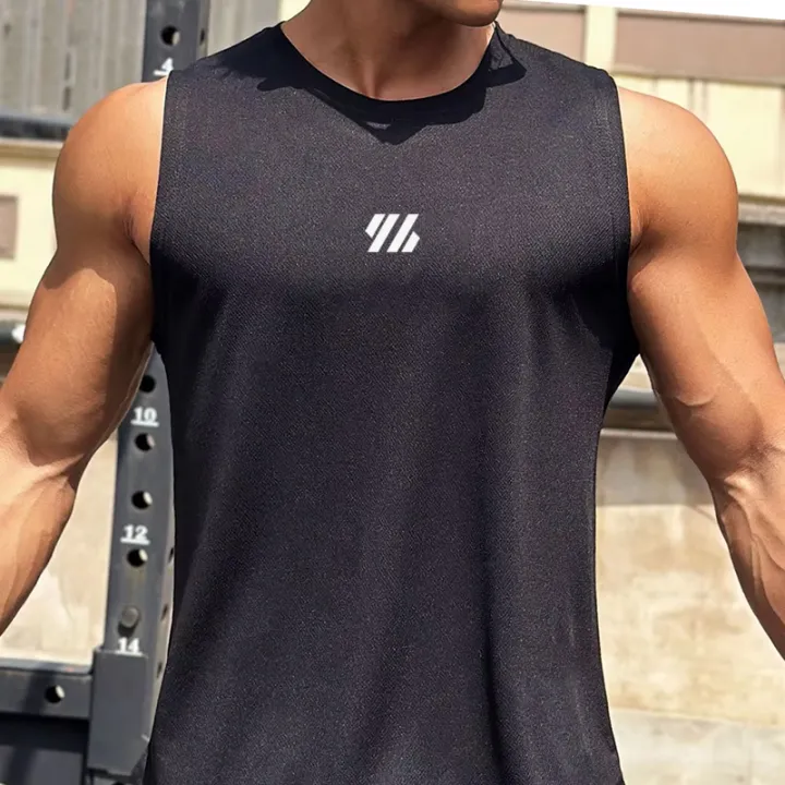 Summer%20Men's%20Sleeveless%20Fitness%20Vest%20Mesh%20Quick%20Dry%20Running%20Gym%20Sportswear%20Printed%20Mens%20Clothing%20for%20Fitness%20And%20Running%20-%20Image%203