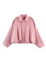 TFMLN Women Suede Bomber Jacket Spring New Fashion Long Sleeve Zipper Oversize Solid Bomber Coat Chic Lady 2025 Streetwear.