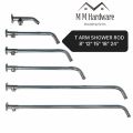 MM Hardware Shower Rod T Shape For Over Head Shower Pure Brass Chrome Platted High Quality in 8, 10, 17, 24 inches, Over Head Shower Holder Rod. 