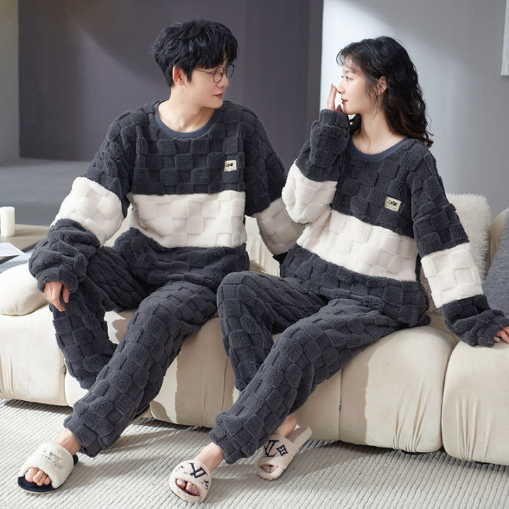 Thickened%20Warm%20Winter%20Couples%20Flannel%20Pajamas%20for%20Men%20and%20Women%20Cartoon%20Bear%20Sleepwear%20Loungewear%20Ladies%20Nightwear%20Homewear%20-%20Image%203