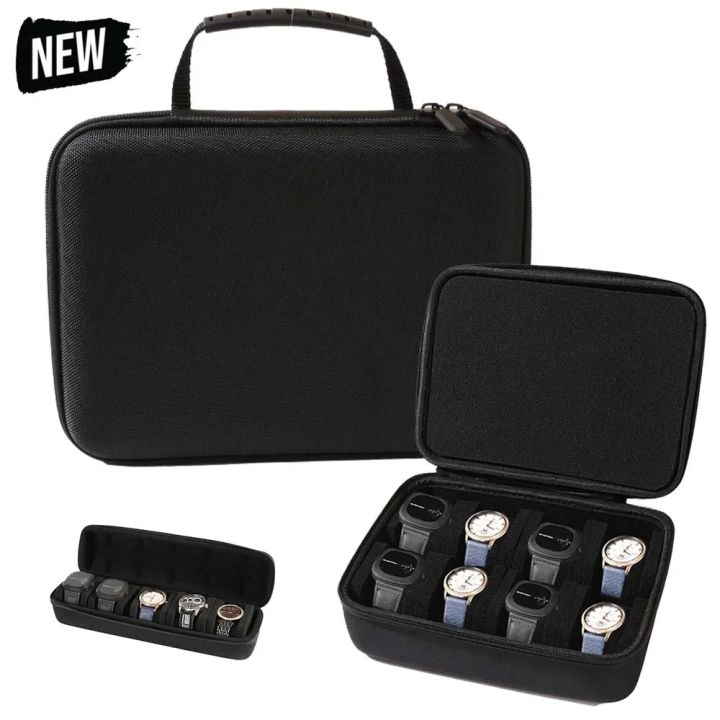 Watch Box Organizer For Men or Women，Watch Travel Case Portable Storage Watch Display Holder for Wristwatches and Smart Watches