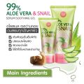 Aloe Vera Gel, Snail Gel, Alosneal Cathy Doll 99% Aloe Vera & Snail Serum Soothing Gel 60 Grams. 