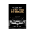Luxury Sports Cars Canvas Print  It All Starts With a Dream Motivational Wall Art for Office Decor. 