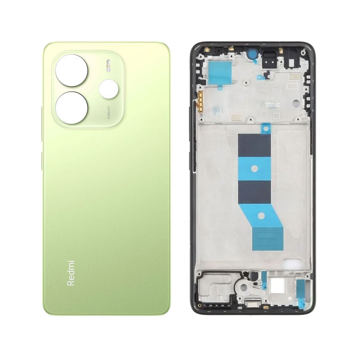 Xiaomi Redmi Note 14 Complete Outer Body - Housing Frame, Back Panel & Lens Kit - Green