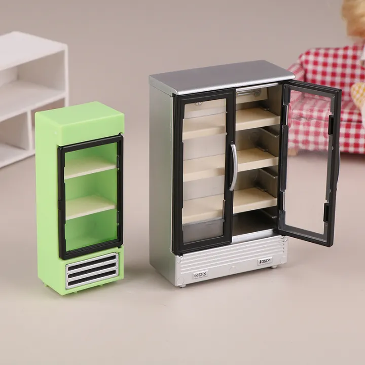 1/12%20Dollhouse%20Simulation%20Refrigerator%20Freezer%20Model%20Dollhouse%20Mini%20Furniture%20Accessories%20Dolls%20House%20Decoration%20Toys%20-%20Image%203
