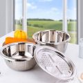 3in1 Multifunctional Stainless Steel Grating Basin thick stainless steel drain basin kitchen/Vagetable Cutter. 