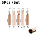 5 pieces of soldering irons with a 900M iron head set, hot bare copper electric iron heads. 