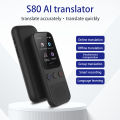 S80 Language AI Translator Device with 138 Languages Voice Translating 17 Offline Translation Simultaneous Interpretation. 