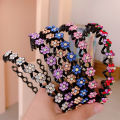 Non-Slip Rhinestone Hairbands Elastic Flower Fashion Pearl Women Hair Hoop Bands Headband Bezel Girls Hair Accessories Headdress. 