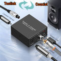 Digital audio converter Bi-directional RCA Digital coaxial to optical toslink converter Optical SPDIF Toslink to Coaxial. 