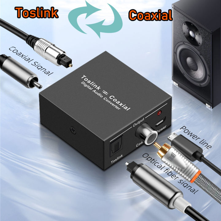 Digital audio converter Bi-directional RCA Digital coaxial to optical toslink converter Optical SPDIF Toslink to Coaxial