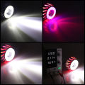 1pcs Car Motorcycle Headlight Dual LED Angel Devil Eyes Headlight Projector Lens High/Low Beam Strobe Spotlight DRL Halo Lamp. 